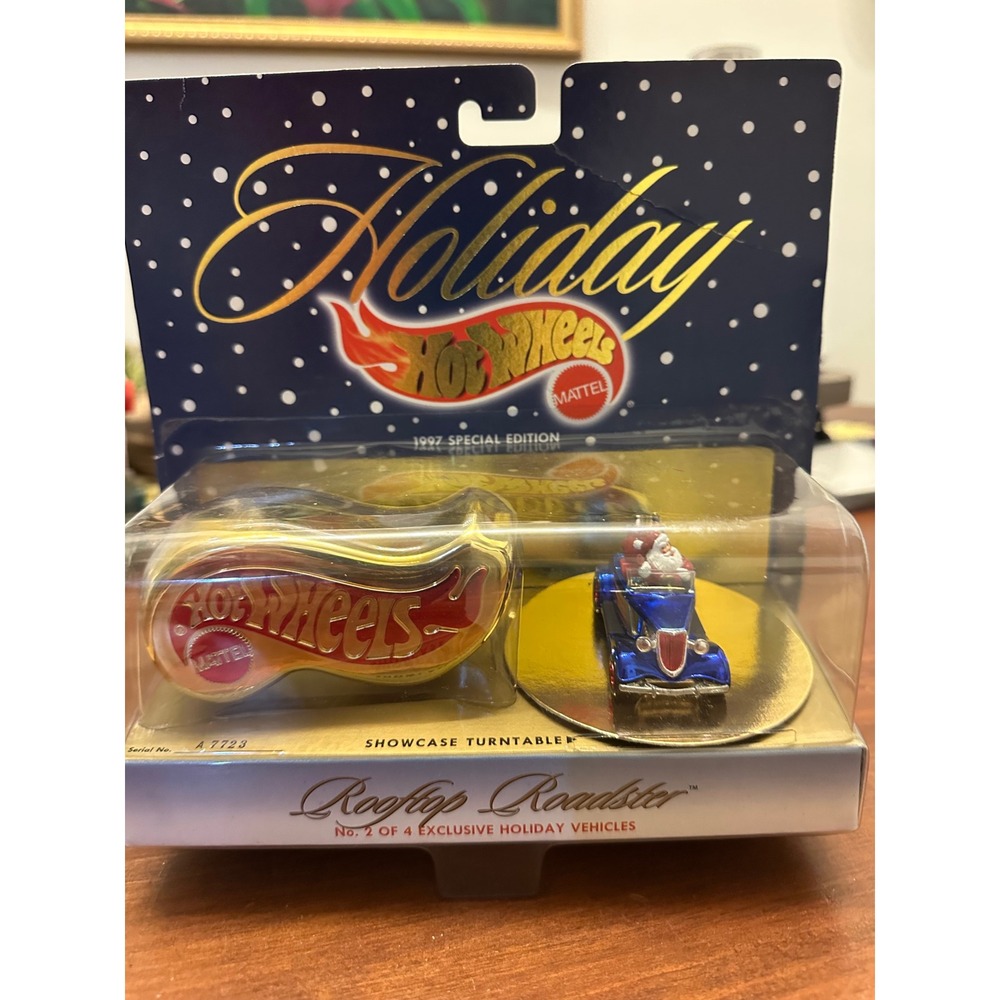 Hot Wheels 1997 Special Edition Rooftop Roadster Holiday Santa Blue Car A7723